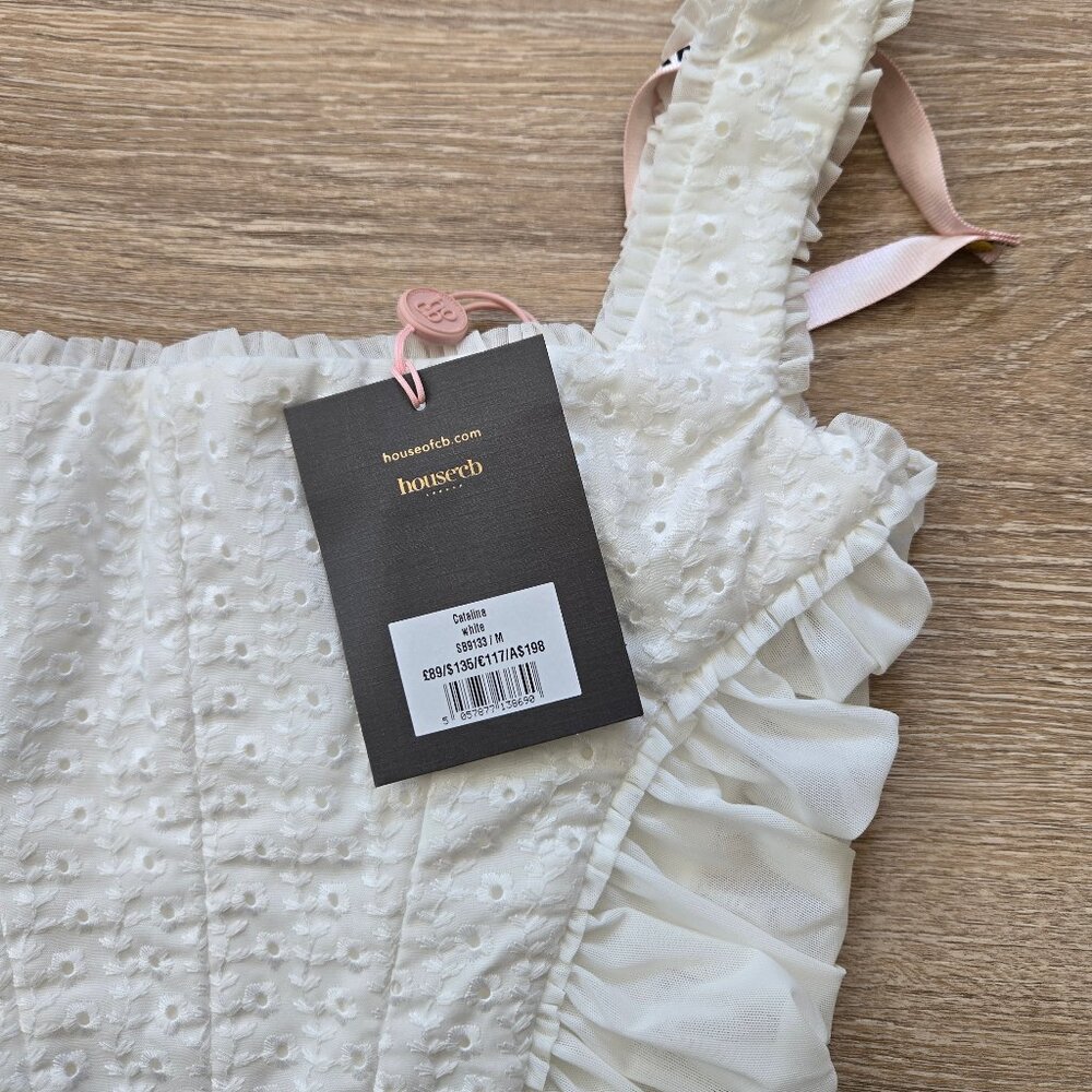 House of CB Catalina Corset Top New With Tags Size Medium Bodice Romantic $135 - Picture 9 of 17